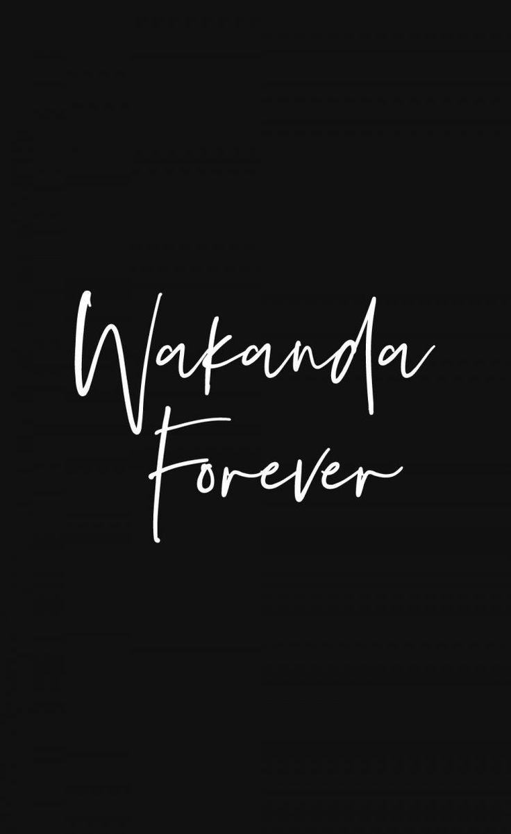 Wakanda Forever, Schriftzug, Handschrift, Schwarzer Hintergrund, Minimalistisch, Sperrbildschirm