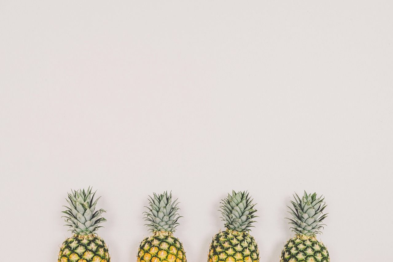 Ananas, Reihe, Grau, Minimalistisch, HD, Hintergrundbild für den PC
