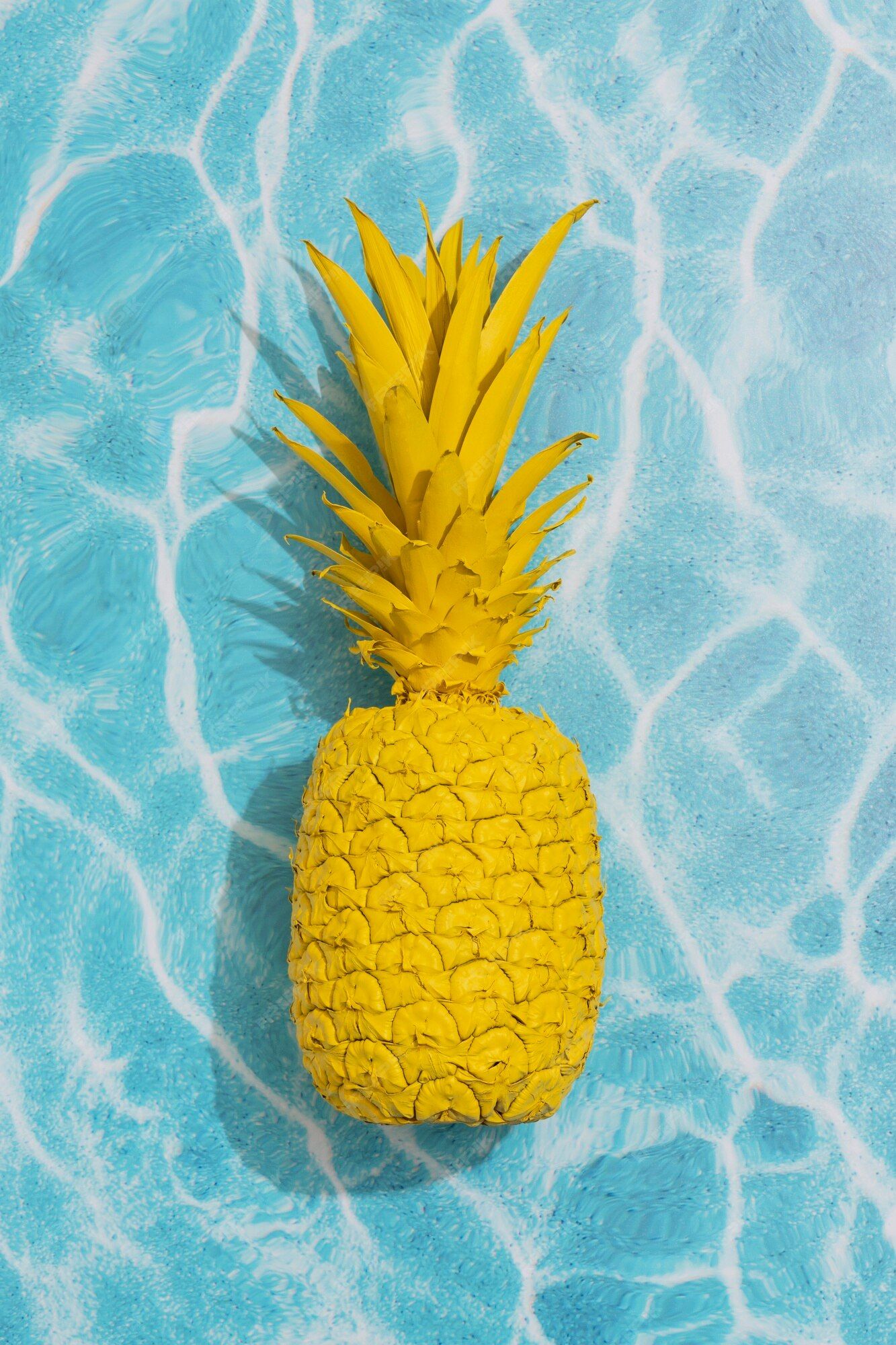 Ananas, Pool, Wasser, Gelb, Sommer, Hochformat, Hintergrundbild fürs Smartphone