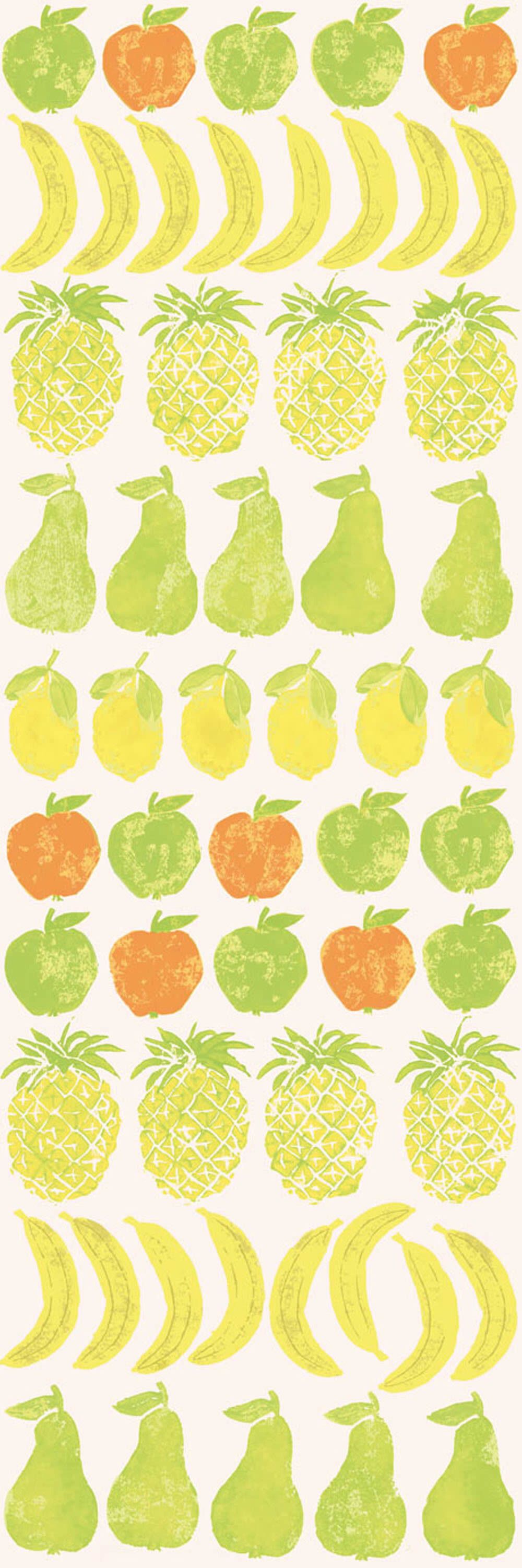 Ananas, Bananen, Birnen, Muster, Grün, Gelb, HD, Sperrbildschirm fürs iPhone