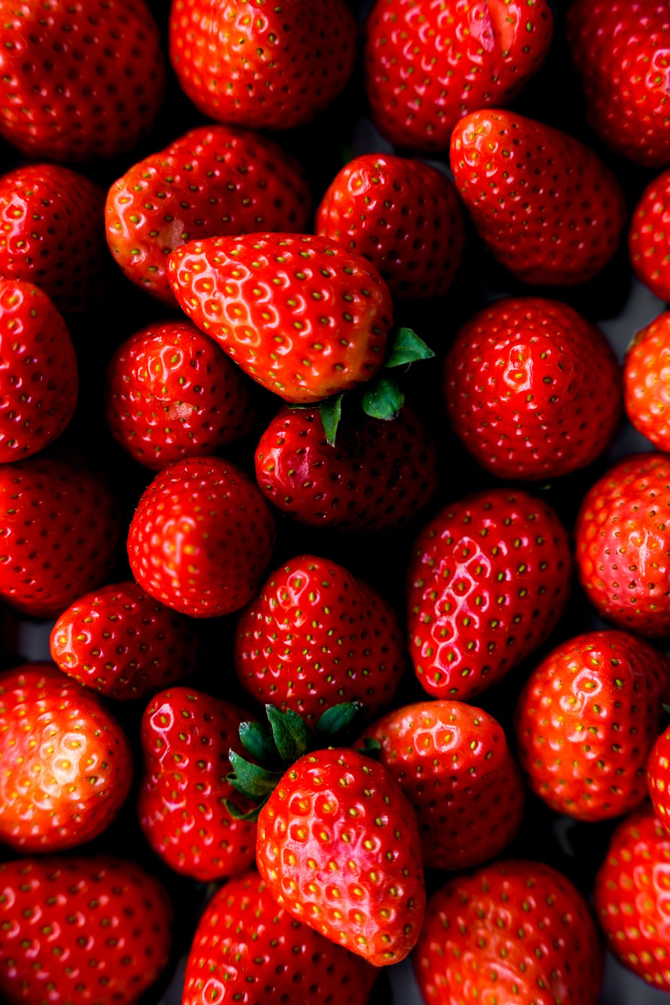 Erdbeeren, Draufsicht, Rot, Vollbild, Full HD, Hintergrundbild fürs Tablet