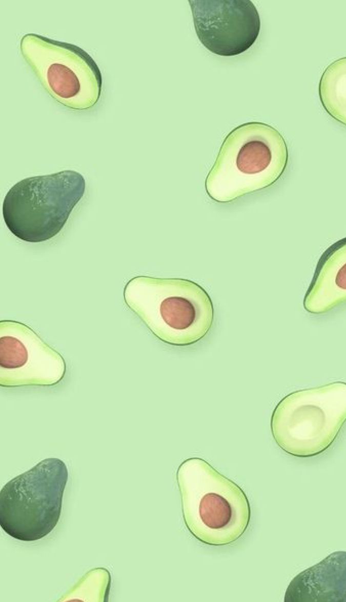 Avocado, Muster, Mintgrün, Hintergrundbild für iPhone und Android