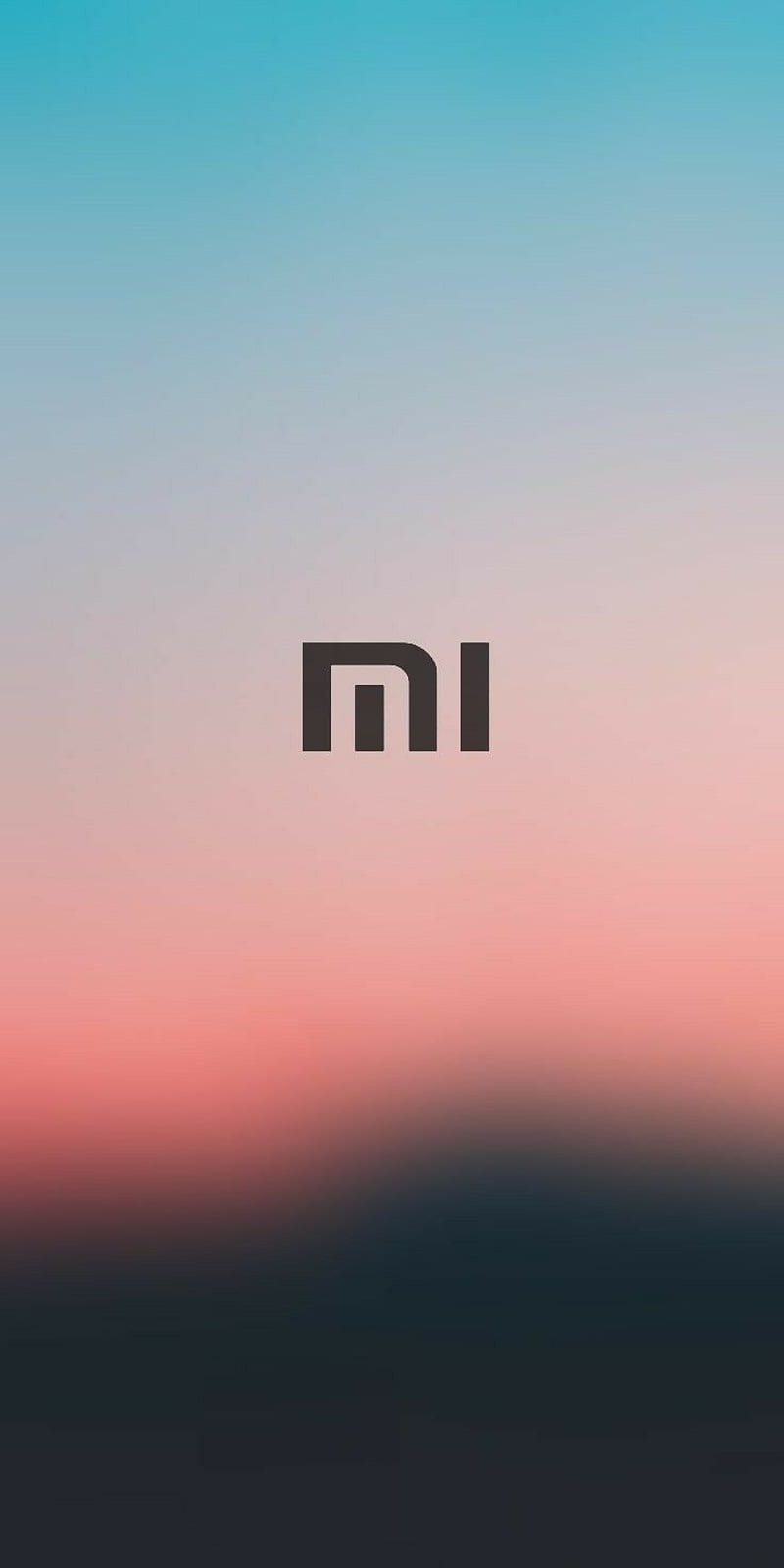 Mi-Logo, Xiaomi, Farbverlauf, Türkis und Rosa, Minimalismus, HD, Handy-Hintergrund