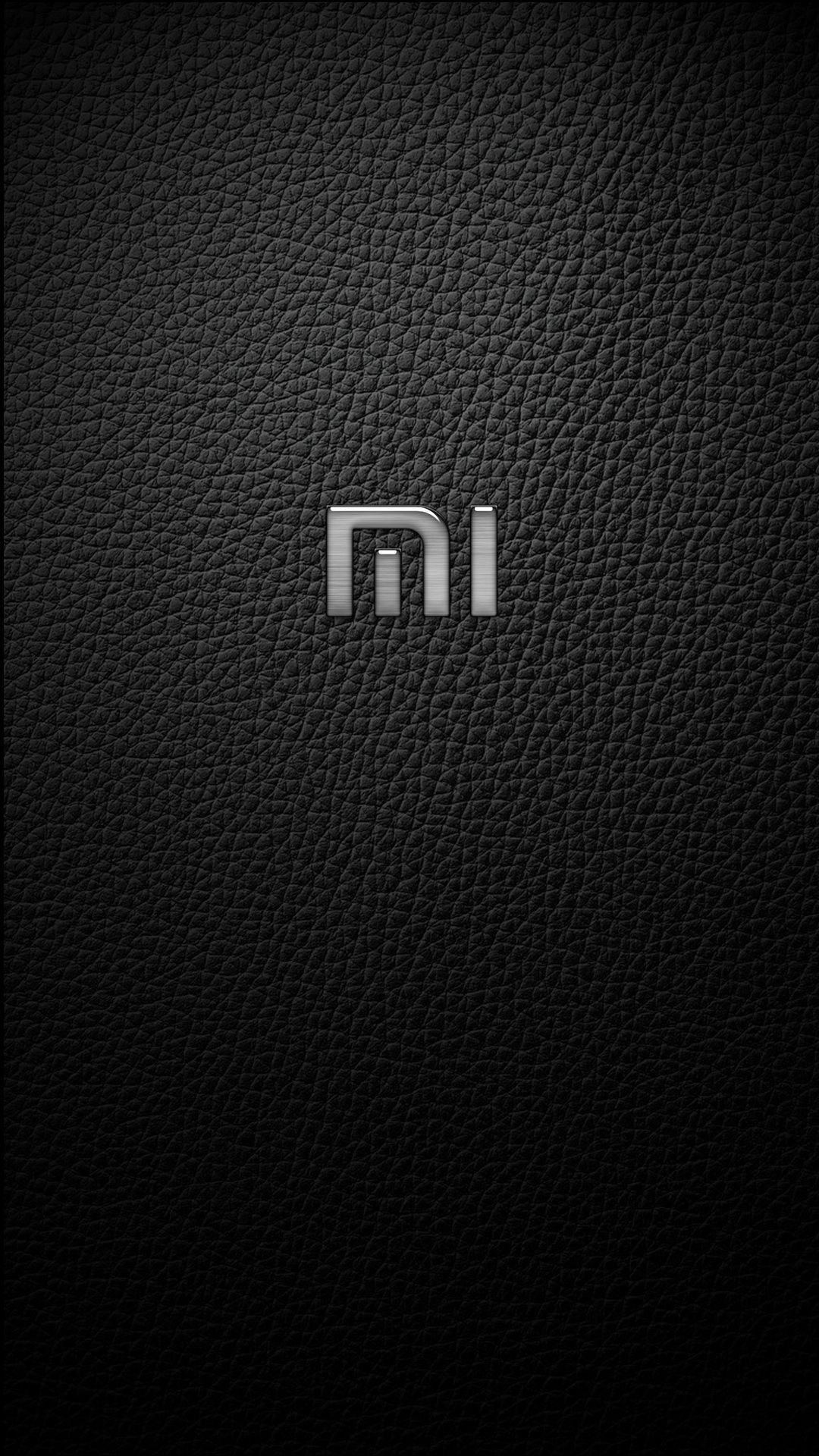 Mi-Logo, Xiaomi, Leder, Schwarz, Textur, Full HD, Hintergrundbild fürs Handy