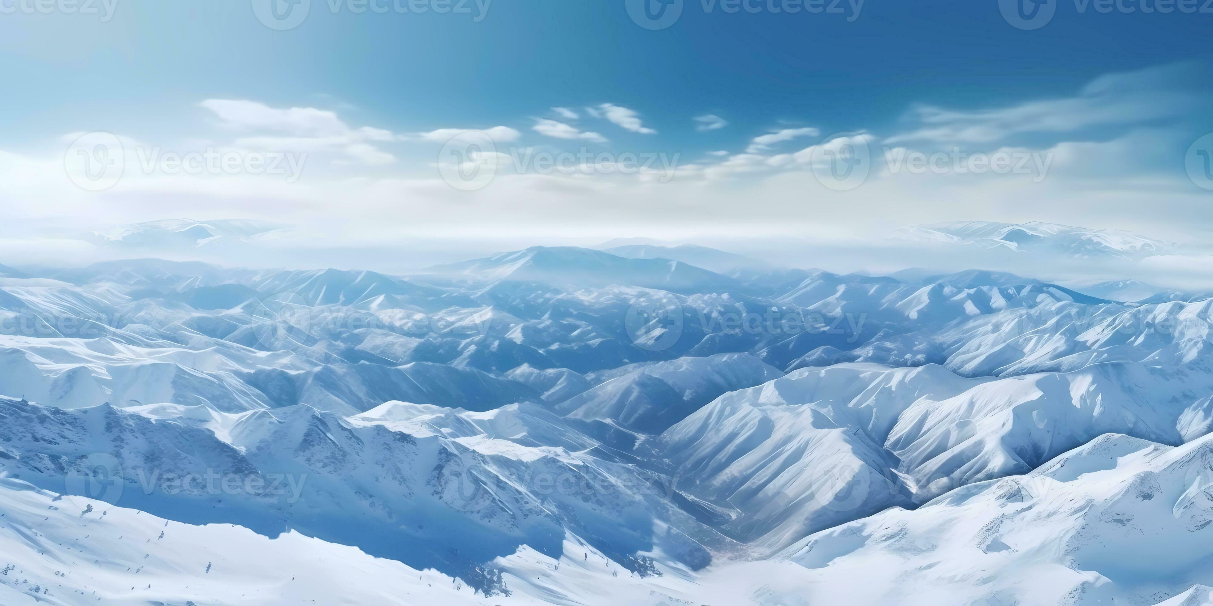 Gebirgsmassiv, Luftaufnahme, Schnee, Blau, 4K, Desktop-Hintergrund für Windows