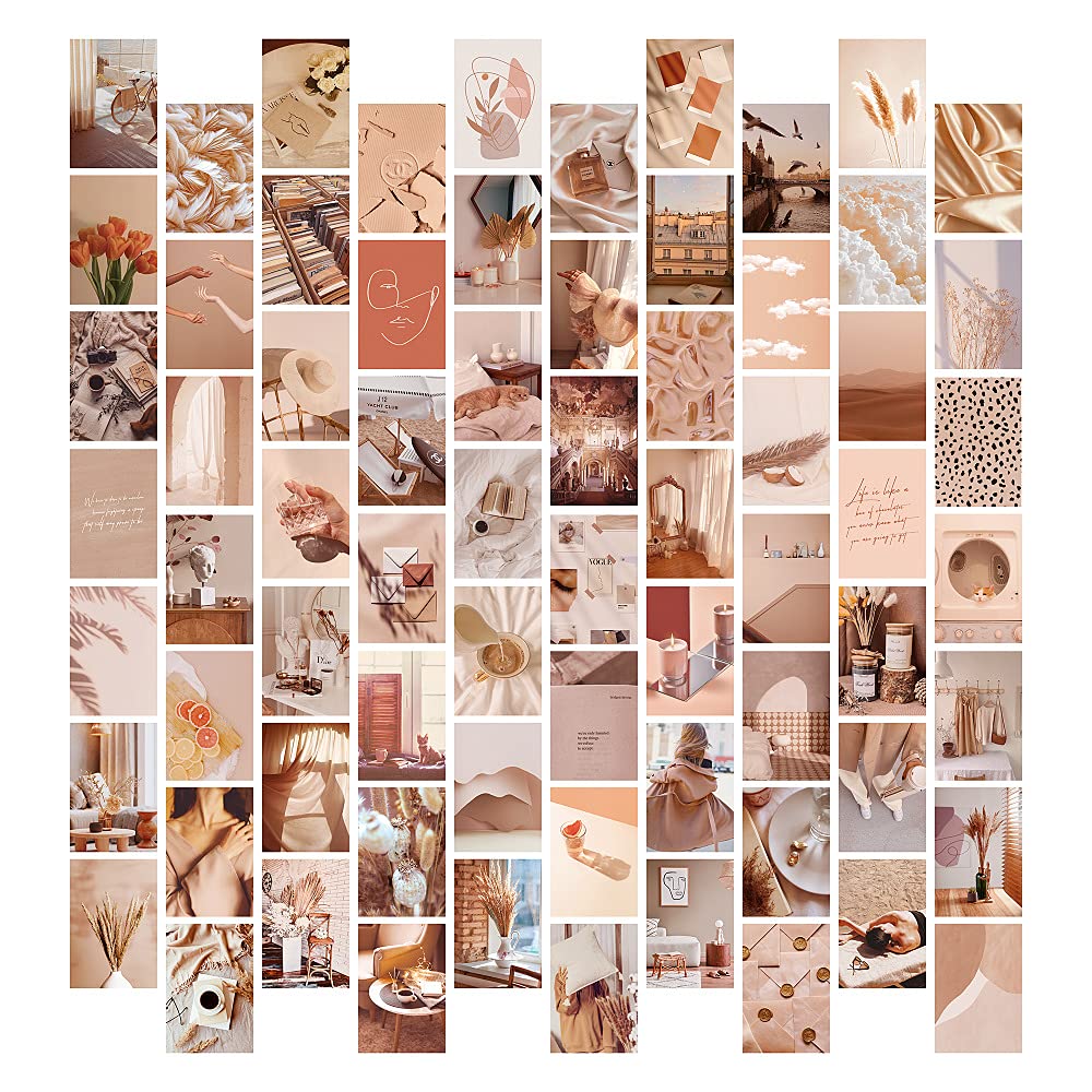 Fotocollage, Rosa-Beige, Moodboard, Ästhetik, Raster, Hintergrundbild für iPad und Tablet