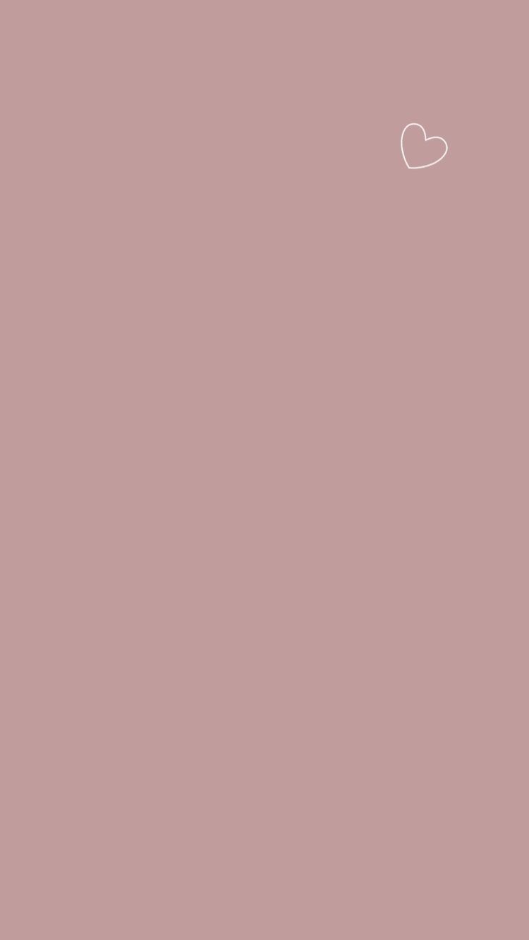 Altrosa, Kleines Herz, Minimalistisch, Gedämpft, Schlicht, HD, Handy-Hintergrundbild
