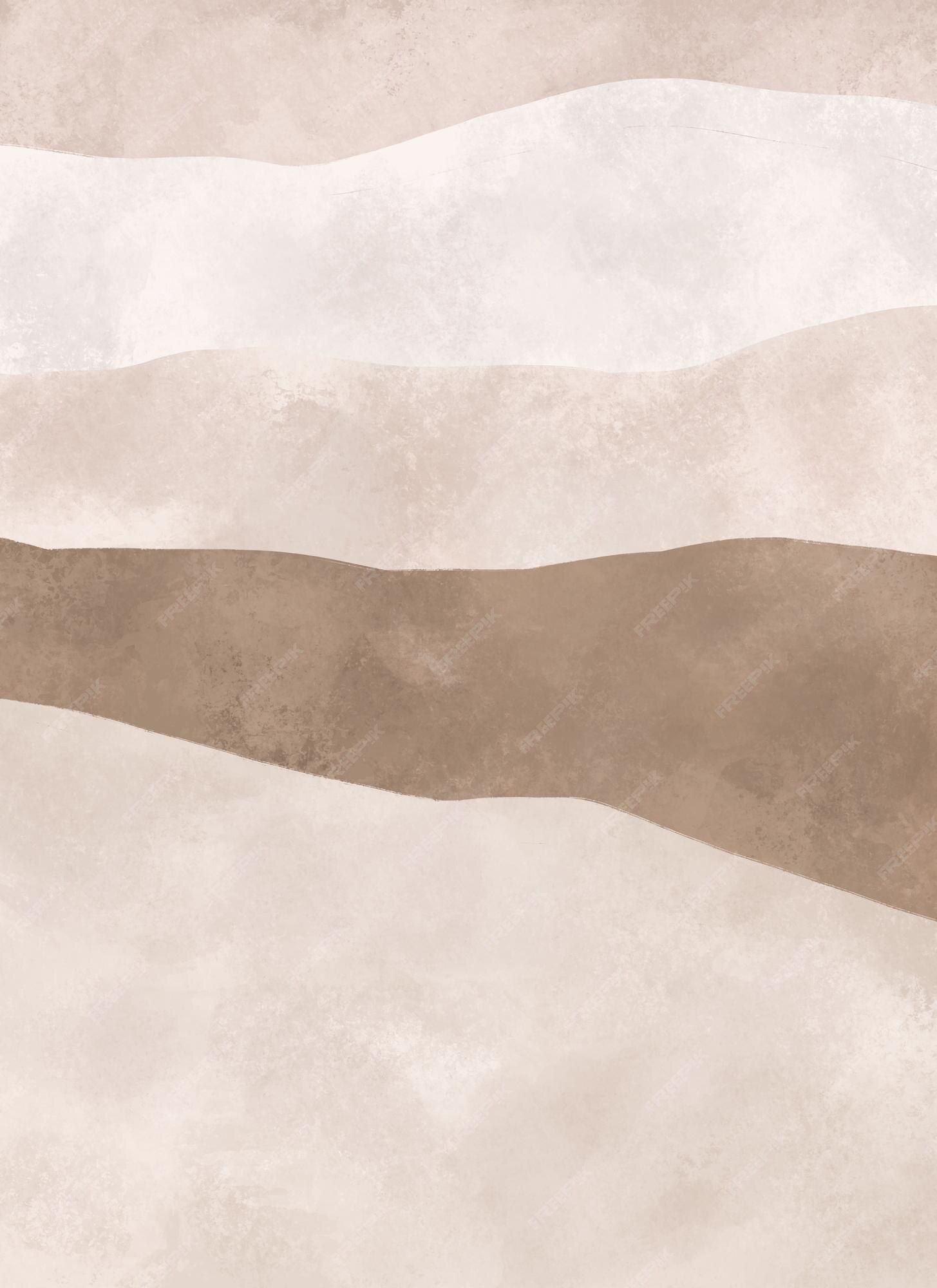 Abstrakte Wellen, Aquarell, Braun-Weiß, Erdtöne, Schichten, QHD+, Tablet-Hintergrund