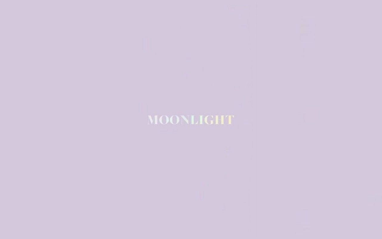 Moonlight, Flieder, Schriftzug, Pastell-Lila, Minimalistisch, HD, Laptop-Hintergrundbild
