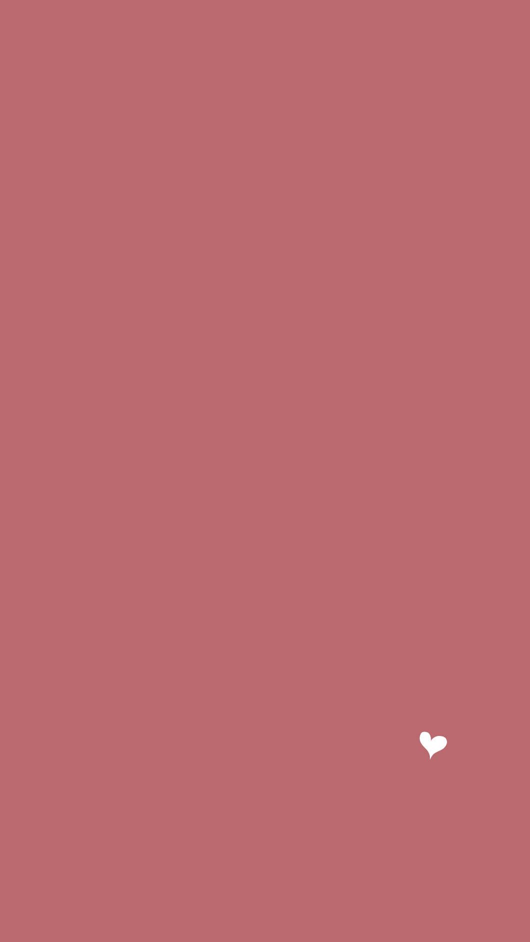 Altrosa, Dunkelrosa, Kleines Herz, Minimalistisch, Einfarbig, Full HD, Handy-Hintergrund