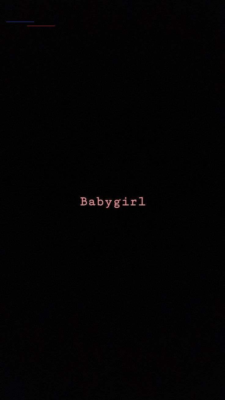 Babygirl, Schriftzug, Schwarzer Hintergrund, Minimalistisch, Sperrbildschirm fürs iPhone