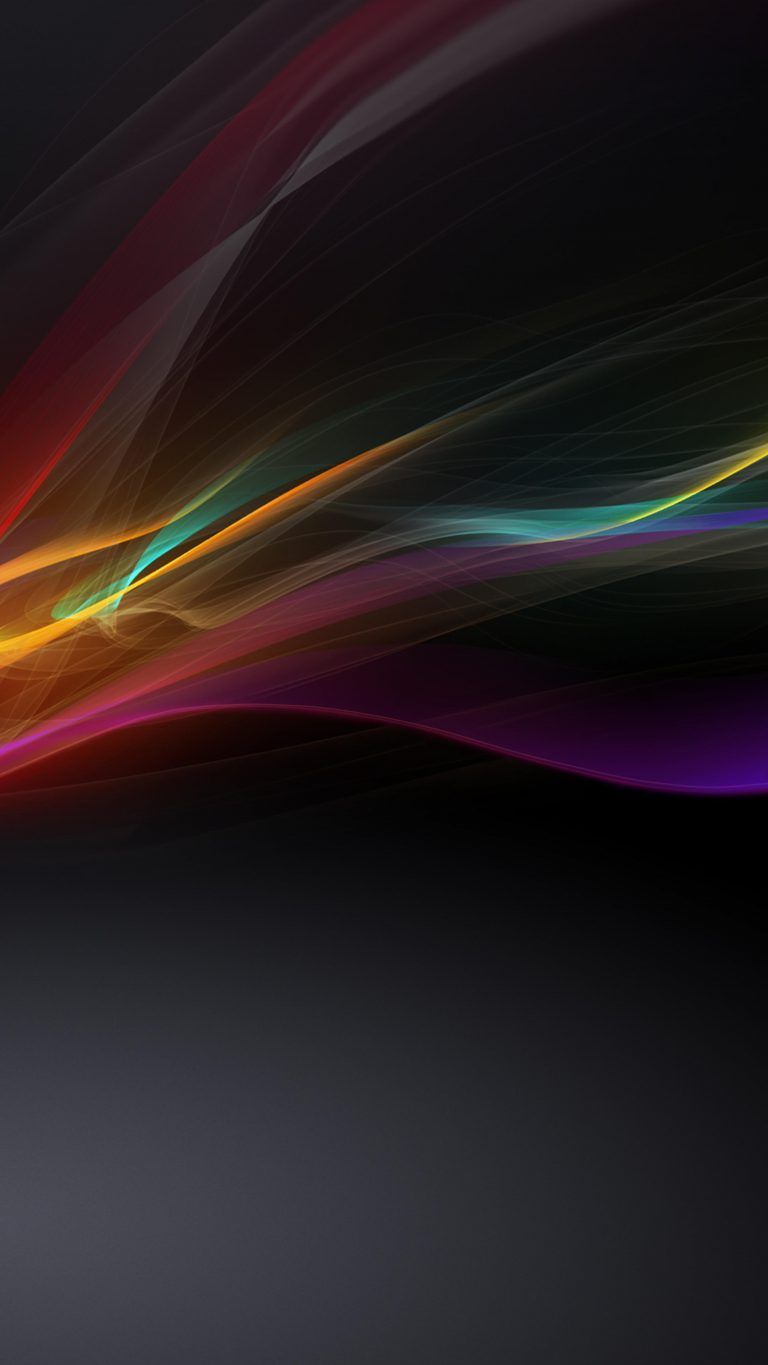Lichtwellen, Abstrakt, Regenbogenfarben, Dunkel, HD, Handy-Hintergrund im Hochformat