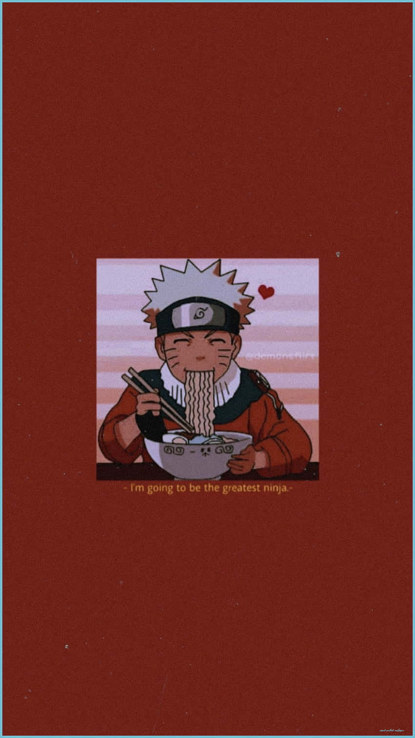 Naruto Uzumaki, Naruto, Ramen, Anime, Dunkelrot, HD, Sperrbildschirm fürs iPhone