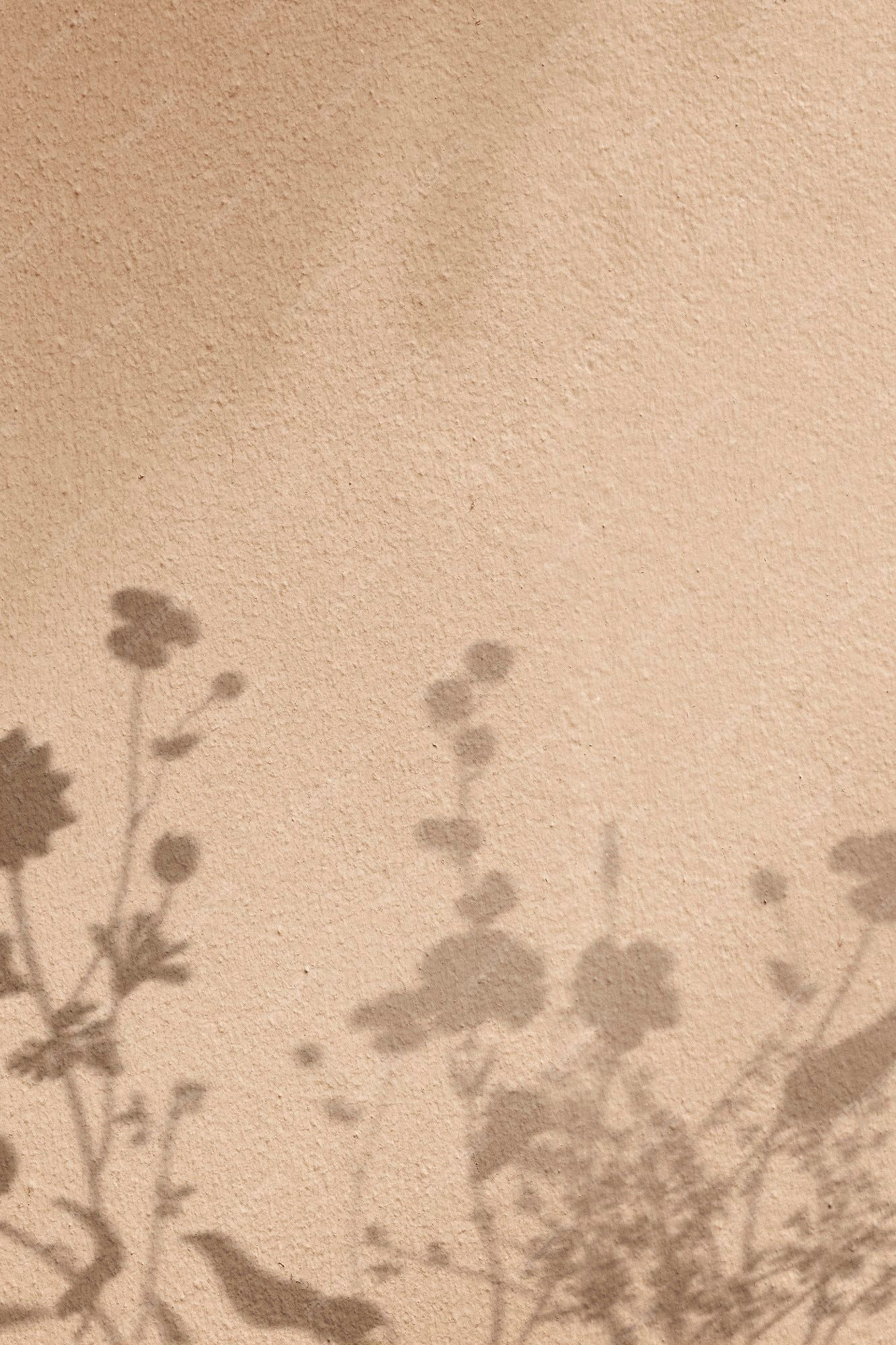 Pflanzenschatten, Silhouette, Hellbraun, Papiertextur, Natur, Full HD, iPhone-Hintergrundbild
