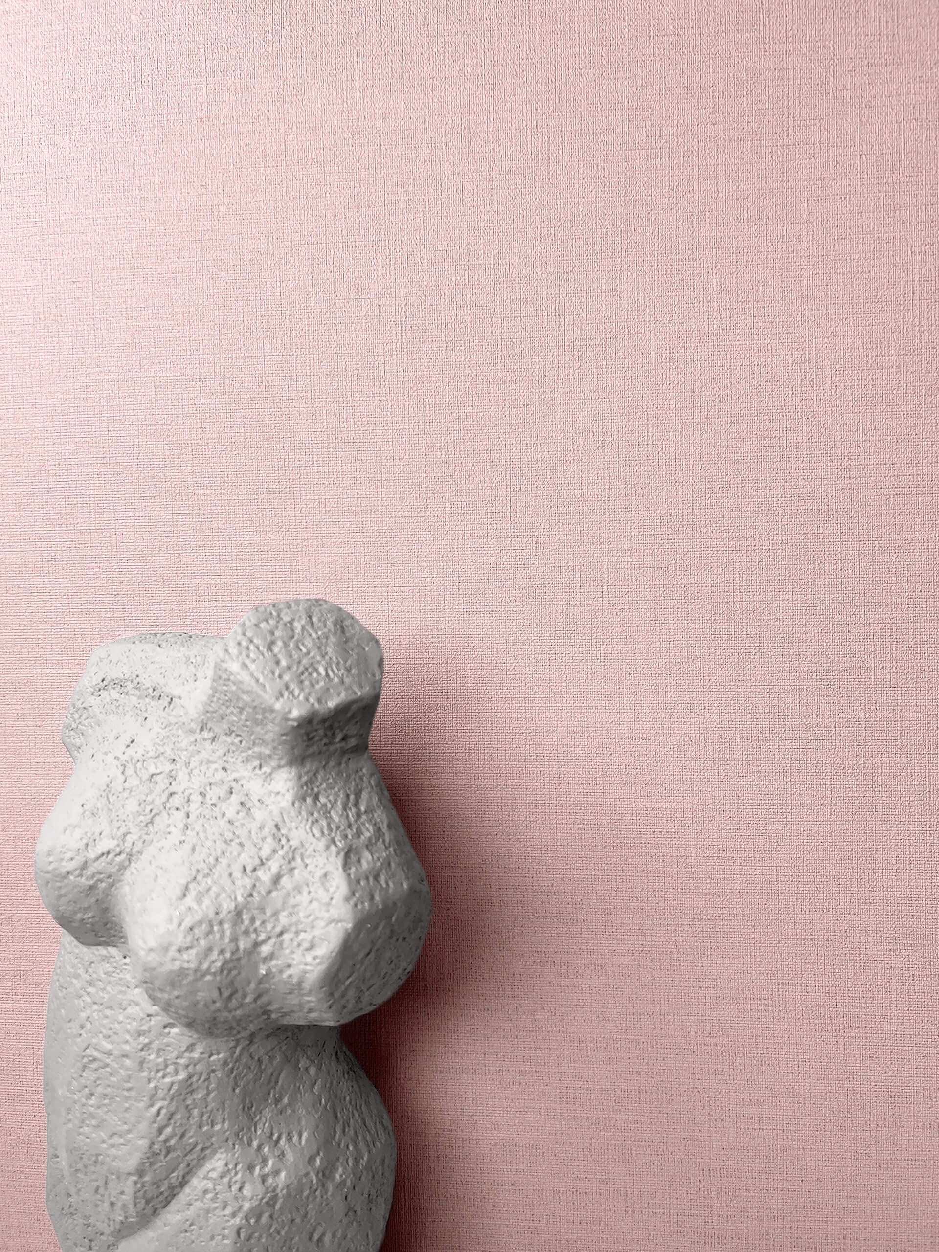 Weiße Skulptur, Torso, Rosa Wand, Minimalistisch, Kunst, Hintergrundbild fürs iPad