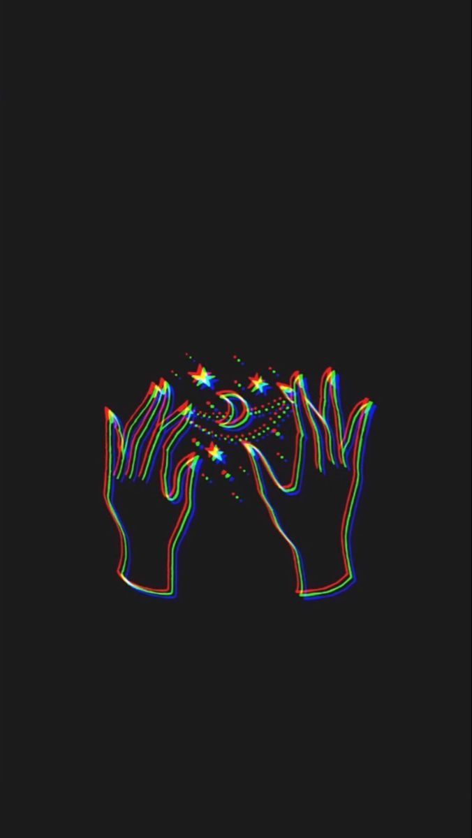 Hände, Strichzeichnung, Glitch-Effekt, Dunkelgrau, Line Art, Hintergrundbild fürs Handy
