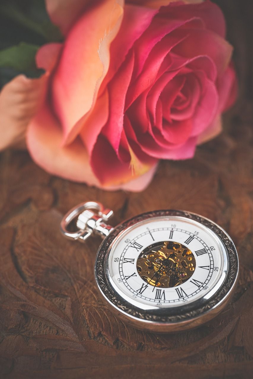 Rose, Taschenuhr, Vintage, Holz, Stillleben, HD, Sperrbildschirm fürs iPhone