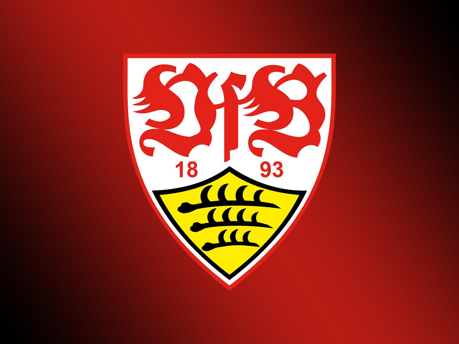 VfB Stuttgart, Vereinswappen, Roter Hintergrund, Farbverlauf, HD Wallpaper