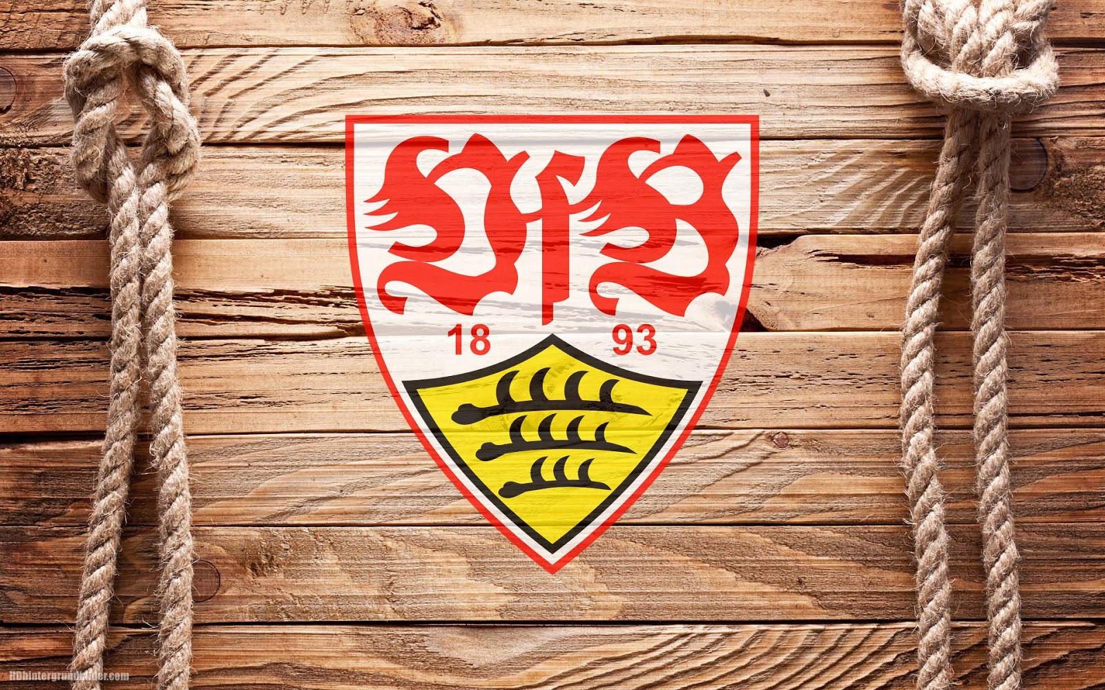 VfB Stuttgart, Wappen, Holz, Seile, Rustikal, 16:10, HD-Hintergrundbild für den Desktop