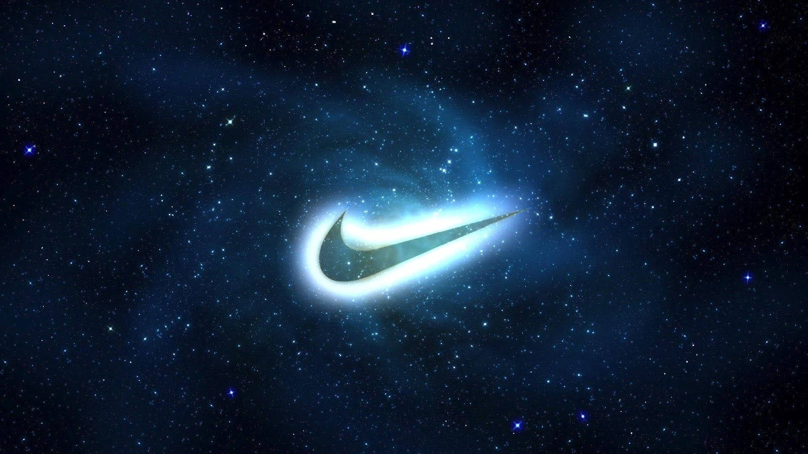 Nike, Swoosh, Weltall, Leuchtend, Sterne, 16:9, HD-Hintergrundbild für den Desktop