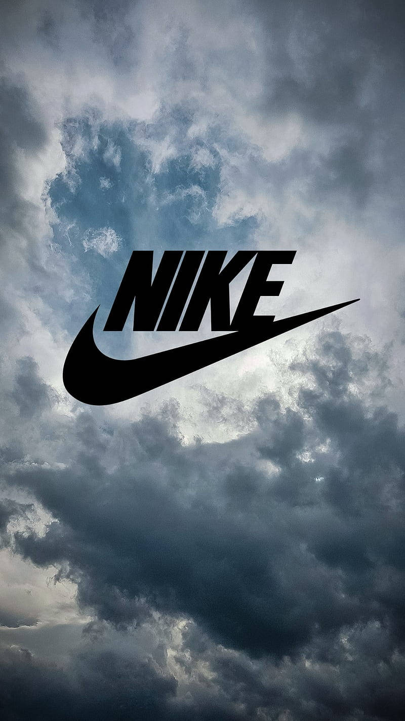 Nike, Logo, Wolken, Grau, Dramatischer Himmel, HD, Handy-Hintergrund im Hochformat