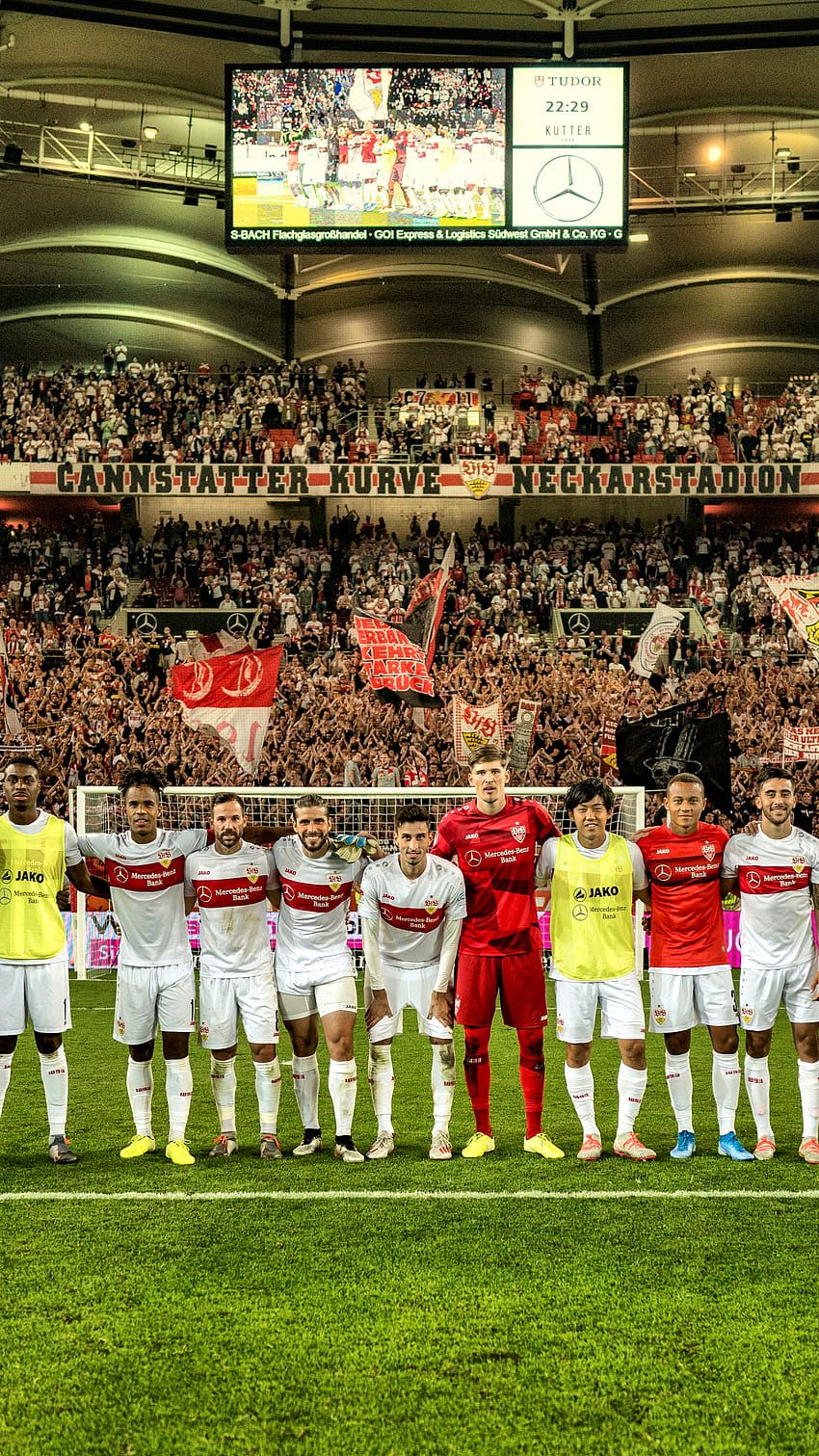 VfB Stuttgart, Mannschaft, Fans, Stadion, Fußball, Hintergrundbild für iPhone und Android