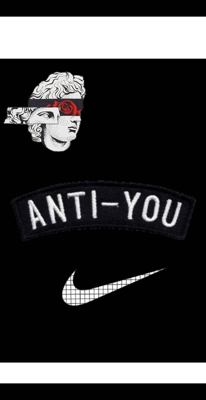 Anti-You, Nike, Statue, Schwarz-Weiß, Hochformat, Hintergrundbild fürs Smartphone