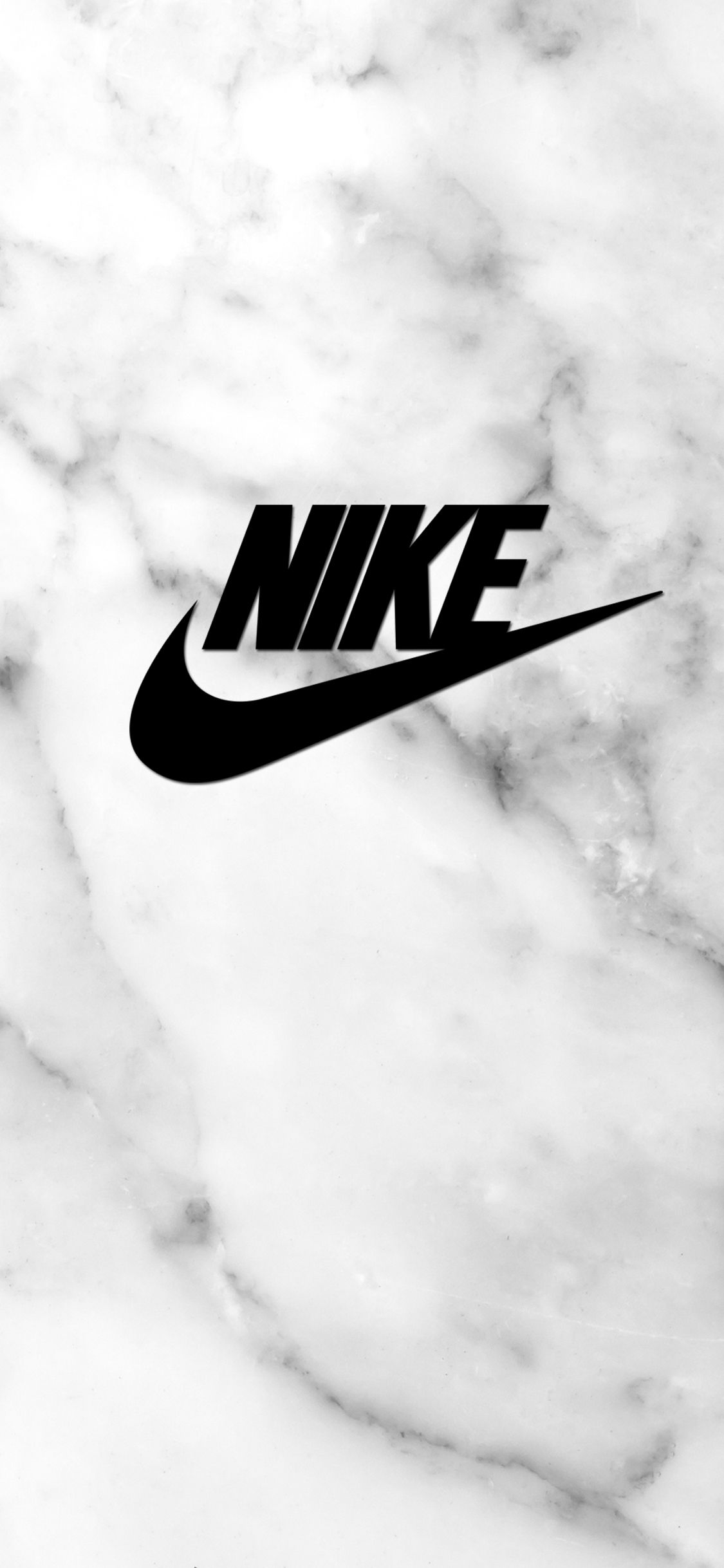 Nike, Logo, Marmor, Weiß, Schwarz, Full HD, Handy-Hintergrund im Hochformat