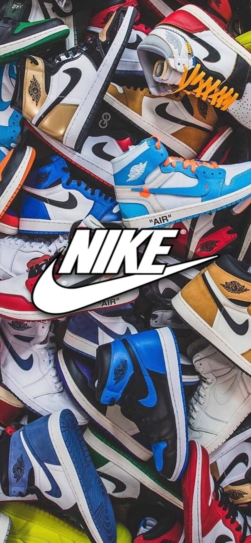Nike, Air Jordan 1, Sneaker-Collage, Bunt, HD, Handy-Hintergrund im Hochformat