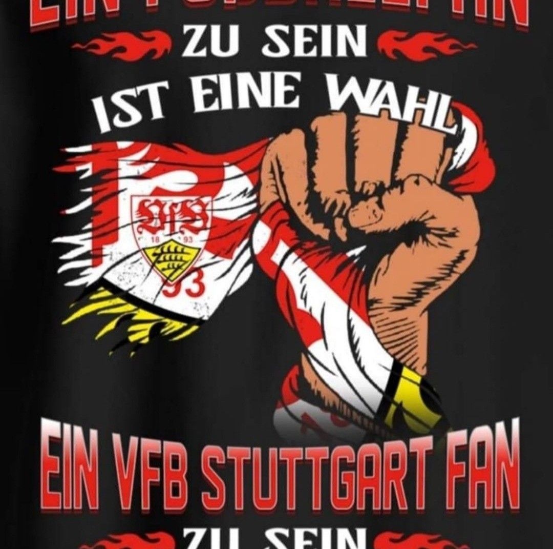 VfB Stuttgart, Faust, Fan-Spruch, Schriftzug, Schwarzer Hintergrund, Wallpaper
