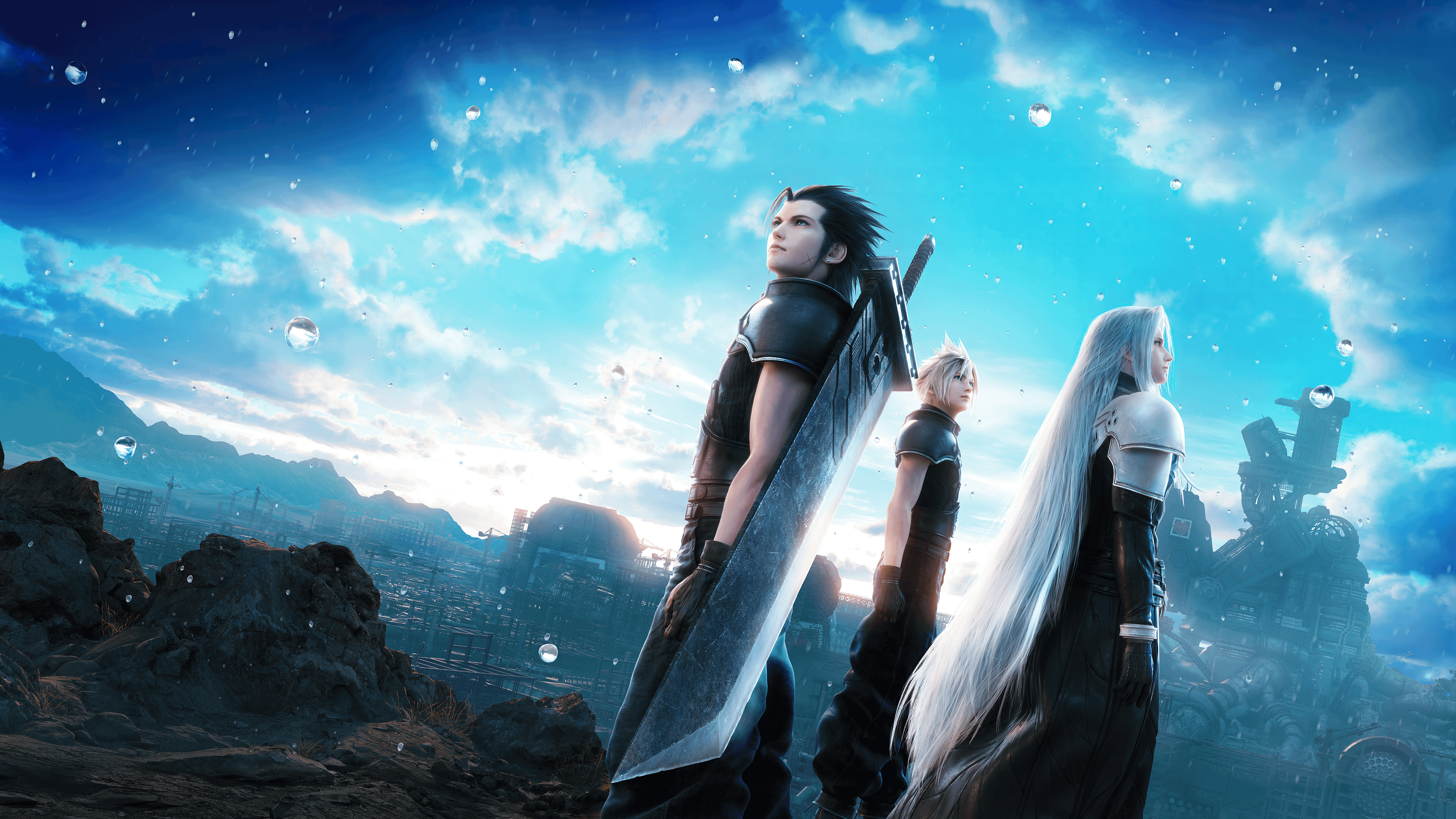 Zack Fair, Sephiroth, Final Fantasy VII, Crisis Core, Himmel, Schwert, 4K-Hintergrundbild für PC