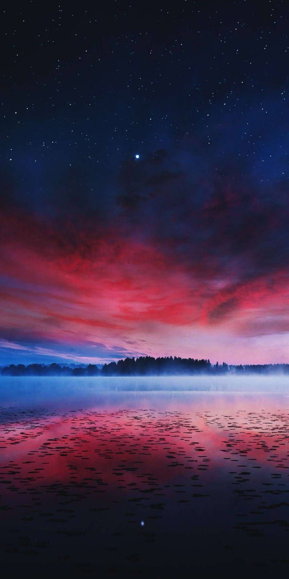 Abendrot, Wolken, Spiegelung, Meer, Hochformat, Hintergrundbild fürs Smartphone