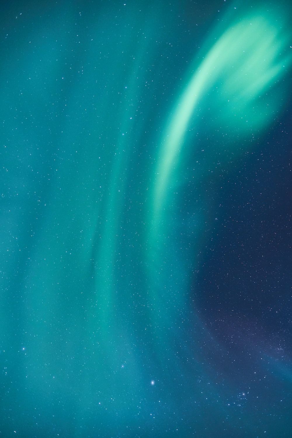 Polarlicht, Türkis, Spirale, Nahaufnahme, Hintergrundbild für iPhone und Android