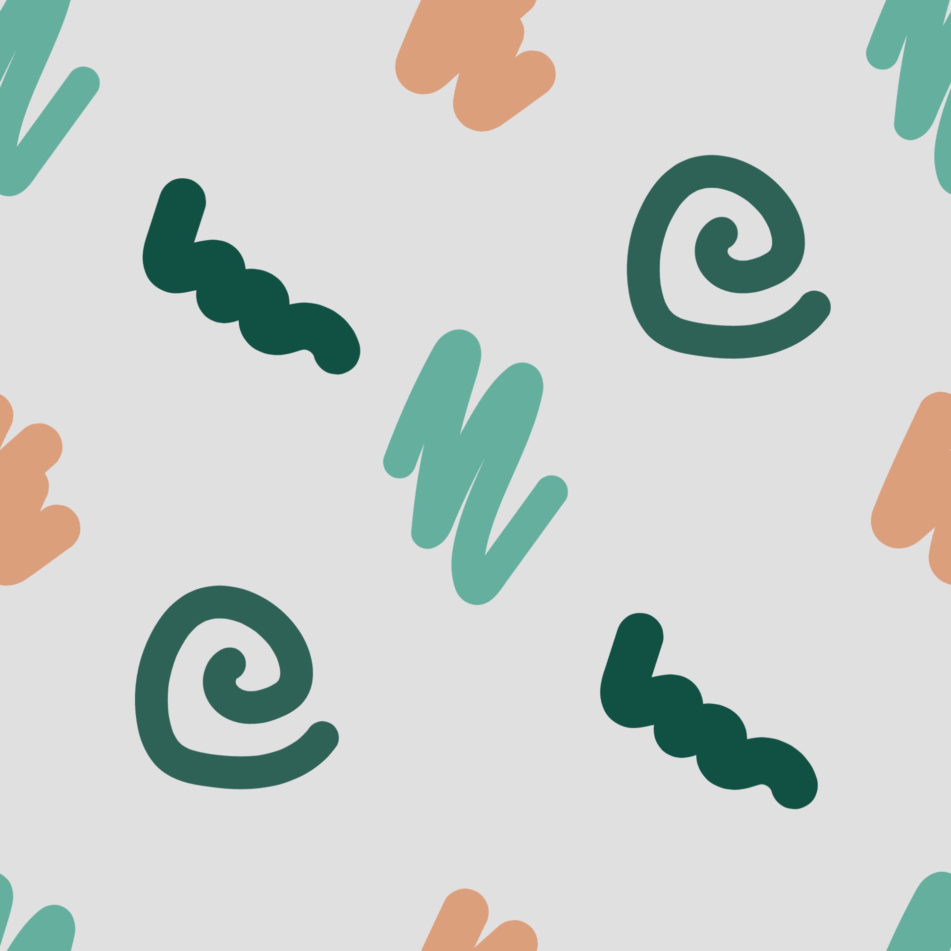 Abstraktes Muster, Spiralen, Pastell, Illustration, Hintergrundbild für iPad und Tablet