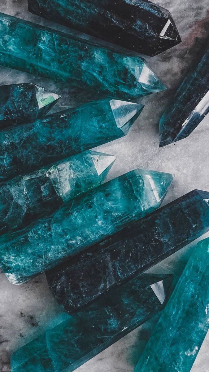 Kristalle, Türkis, Edelsteine, Flatlay, Hintergrundbild für iPhone und Android
