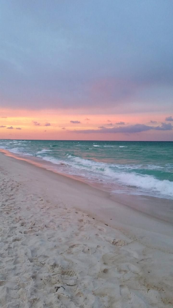 Strand, Sonnenuntergang, Sand, Wellen, Pastellhimmel, HD, Sperrbildschirm fürs iPhone