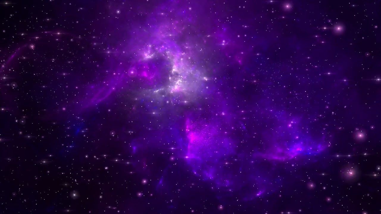 Nebel, Lila, Sternenhimmel, Leuchten, Kosmos, 16:9, HD-Hintergrundbild für den Desktop