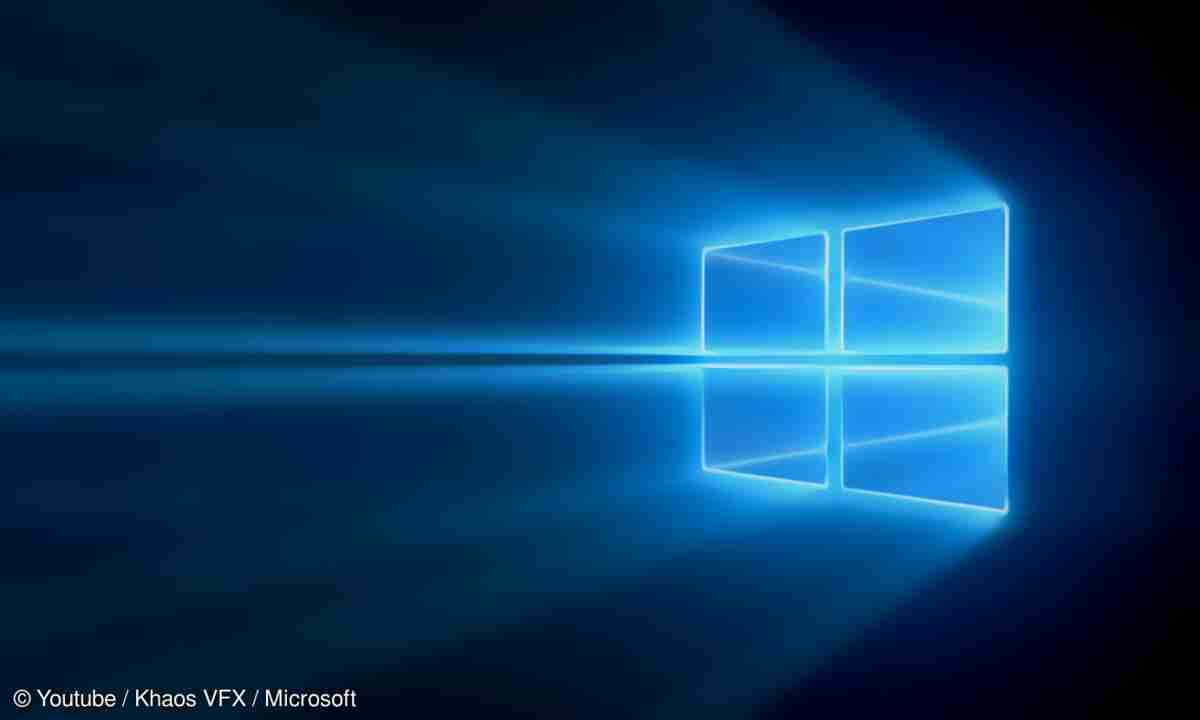 Windows 10, Windows-Logo, Microsoft, Lichtstrahlen, Blau, Spiegelung, Hintergrundbild