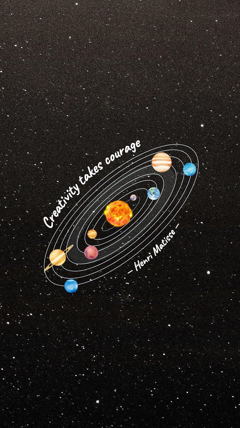 Sonnensystem, Planeten, Spruch, Sternenhimmel, Hochformat, HD, Handy-Hintergrundbild