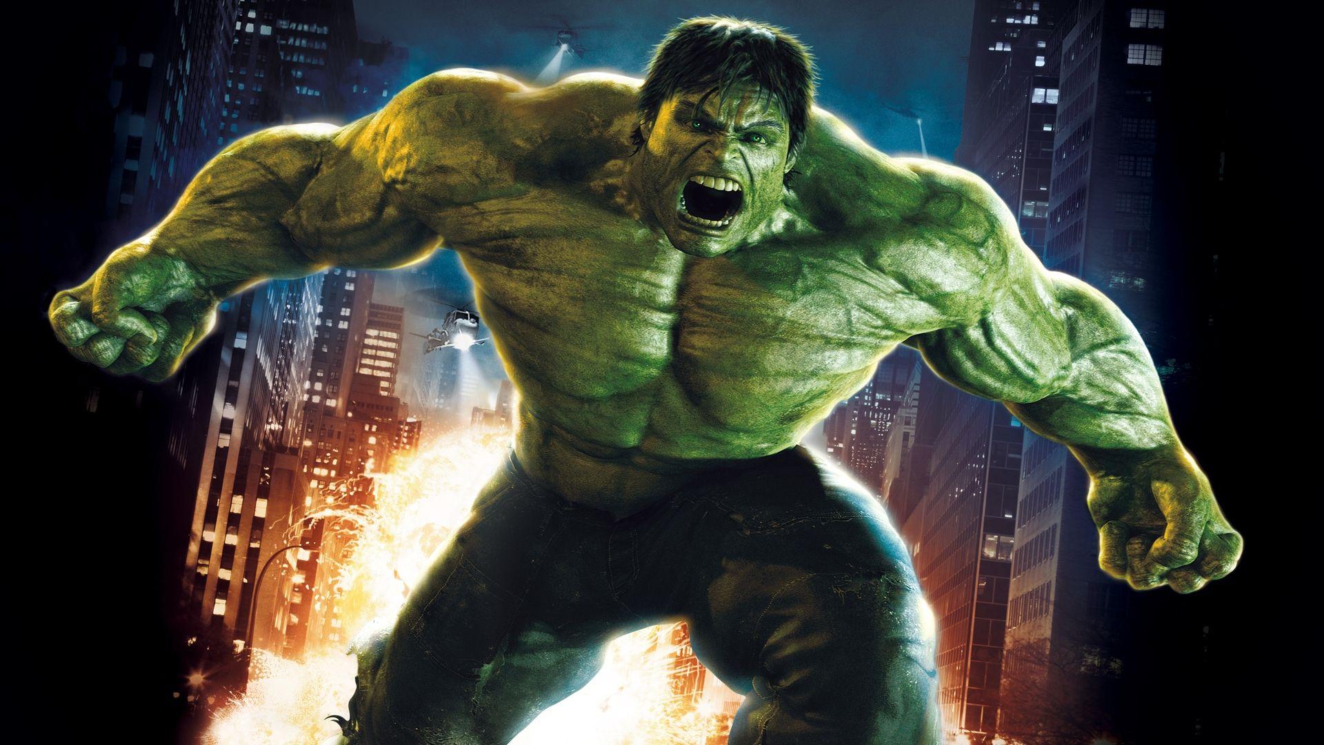 Hulk, Stadt, Explosion, Superheld, Nacht, Full HD, Desktop-Hintergrund für Windows
