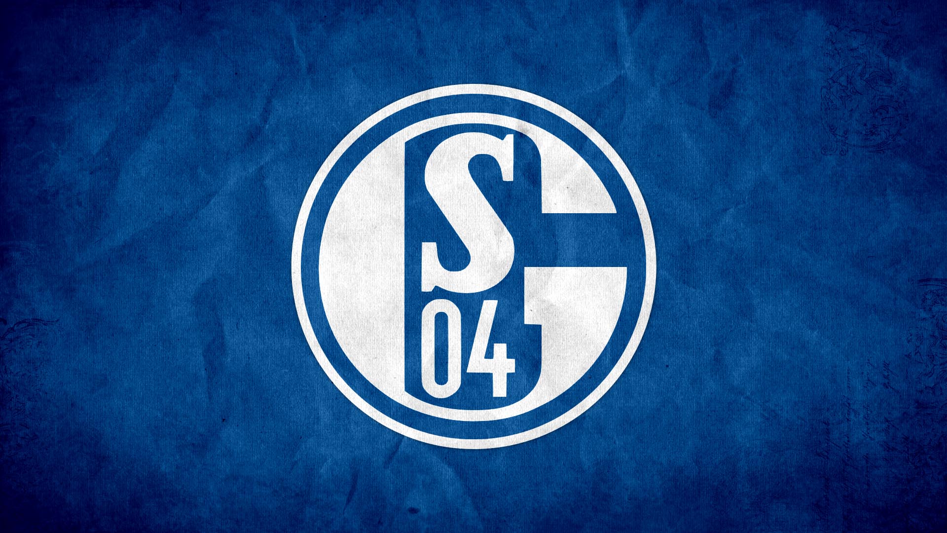 FC Schalke 04, Vereinswappen, Blauer Hintergrund, Papiertextur, Fußball, Full HD Wallpaper