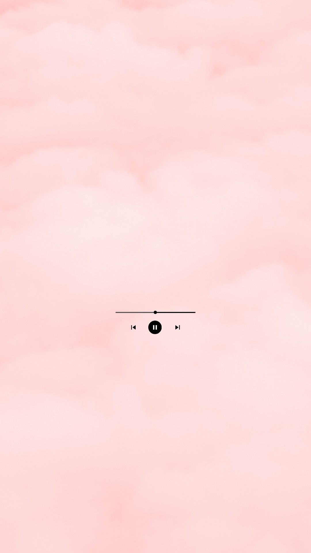 Musikplayer, Rosa Wolken, Pastell, Minimalistisch, Full HD, Hintergrundbild fürs Handy