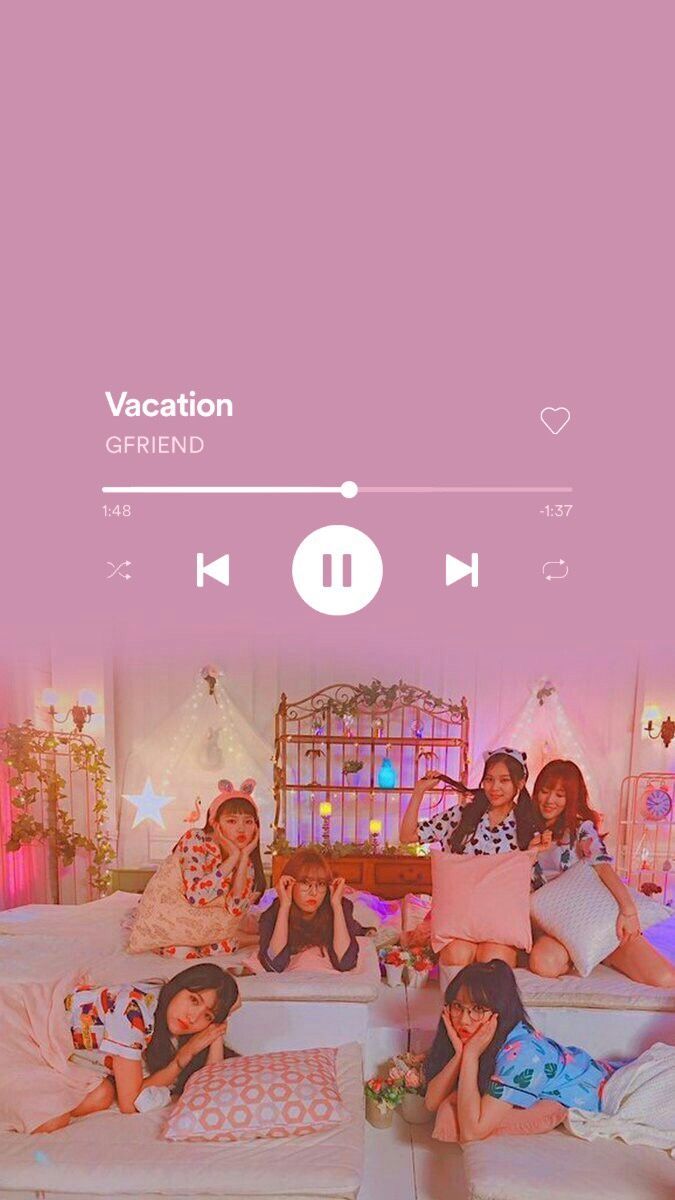 Musikplayer, Vacation, Mädchengruppe, Rosa, Retro, Hintergrundbild für iPhone und Android
