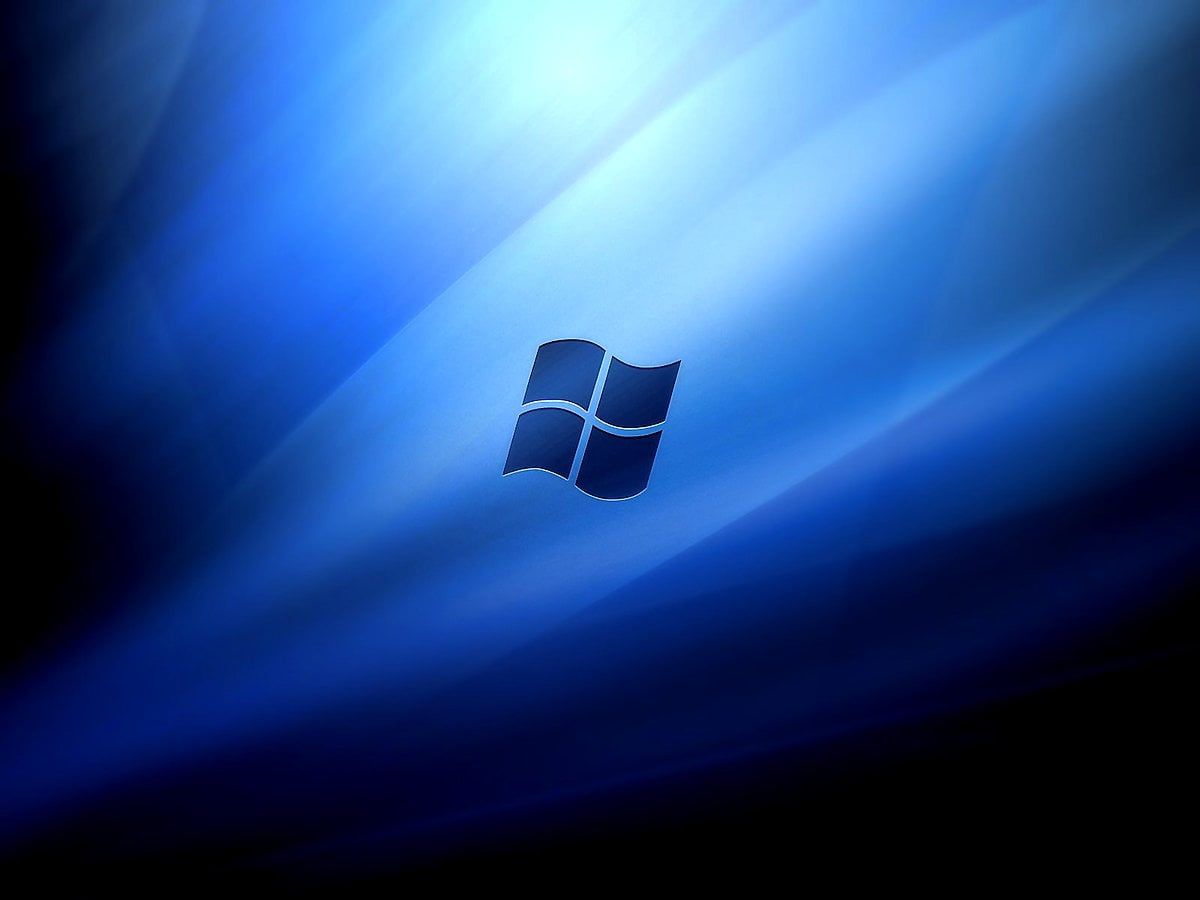 Windows-Logo, Microsoft, Abstrakt, Blau, Lichtstrahlen, Hintergrundbild für iPad und Tablet