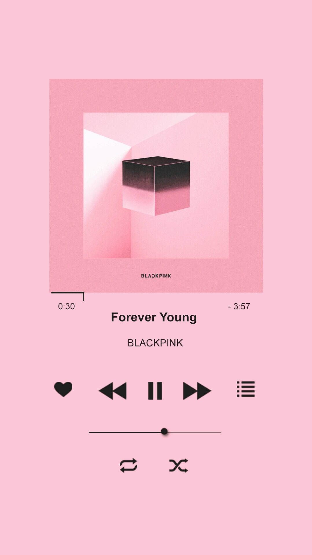 Forever Young, BLACKPINK, Musikplayer, K-Pop, Rosa, HD, Handy-Hintergrund im Hochformat