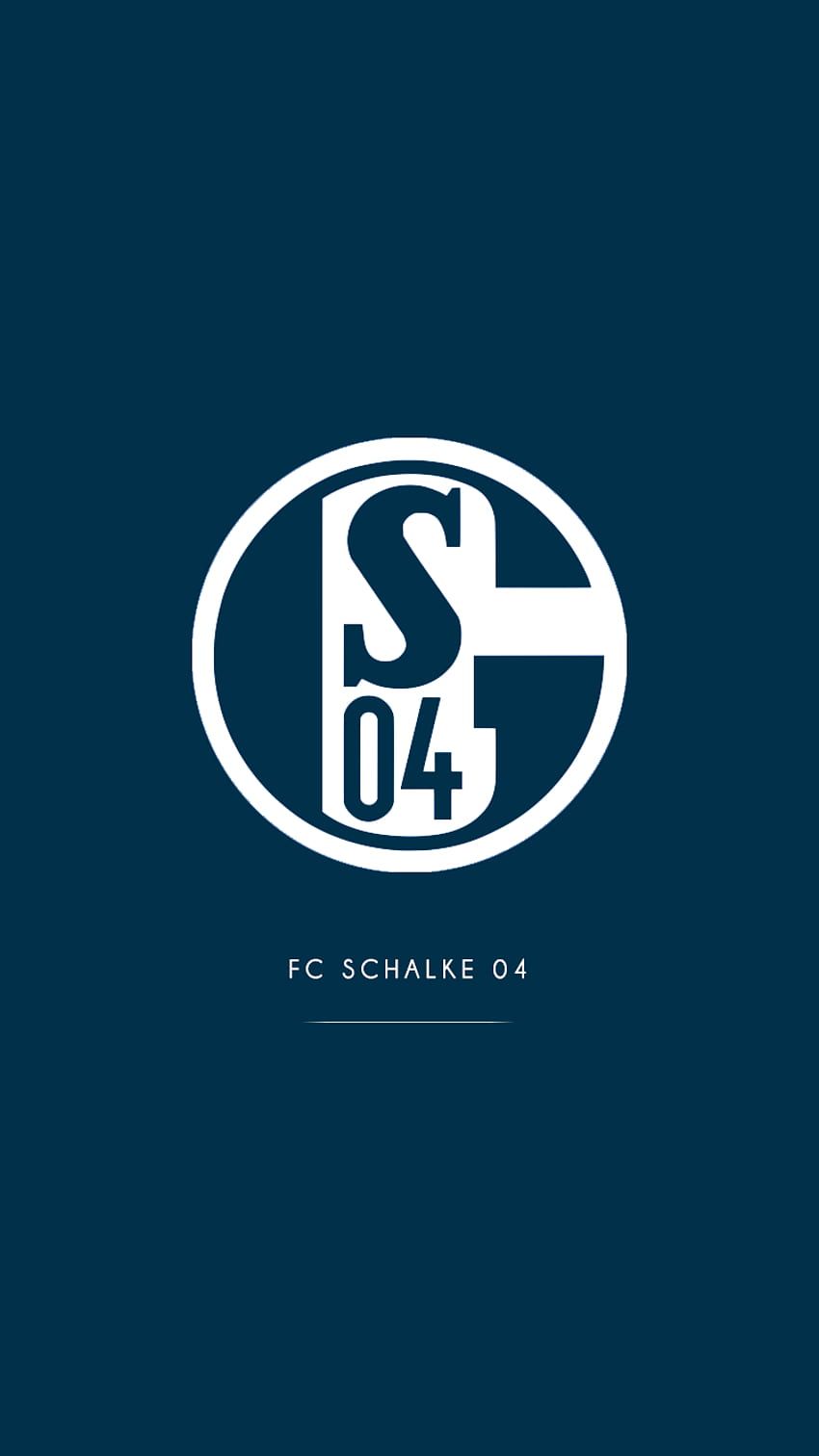 FC Schalke 04, Logo, Dunkelblau, Minimalistisch, Hochformat, HD, Handy-Hintergrundbild