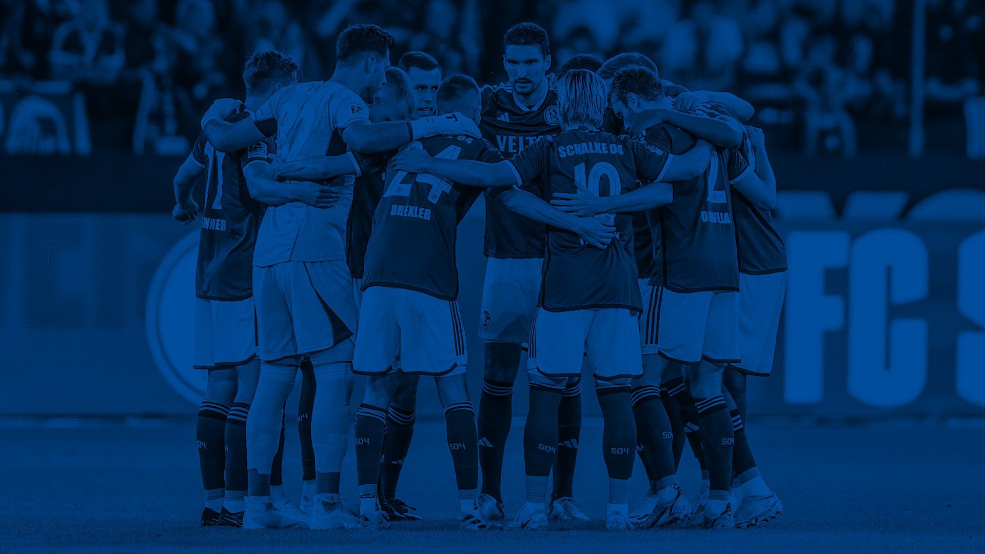 FC Schalke 04, Mannschaft, Spielerkreis, Fußballspieler, Blau, Full HD, Breitbild-Hintergrundbild
