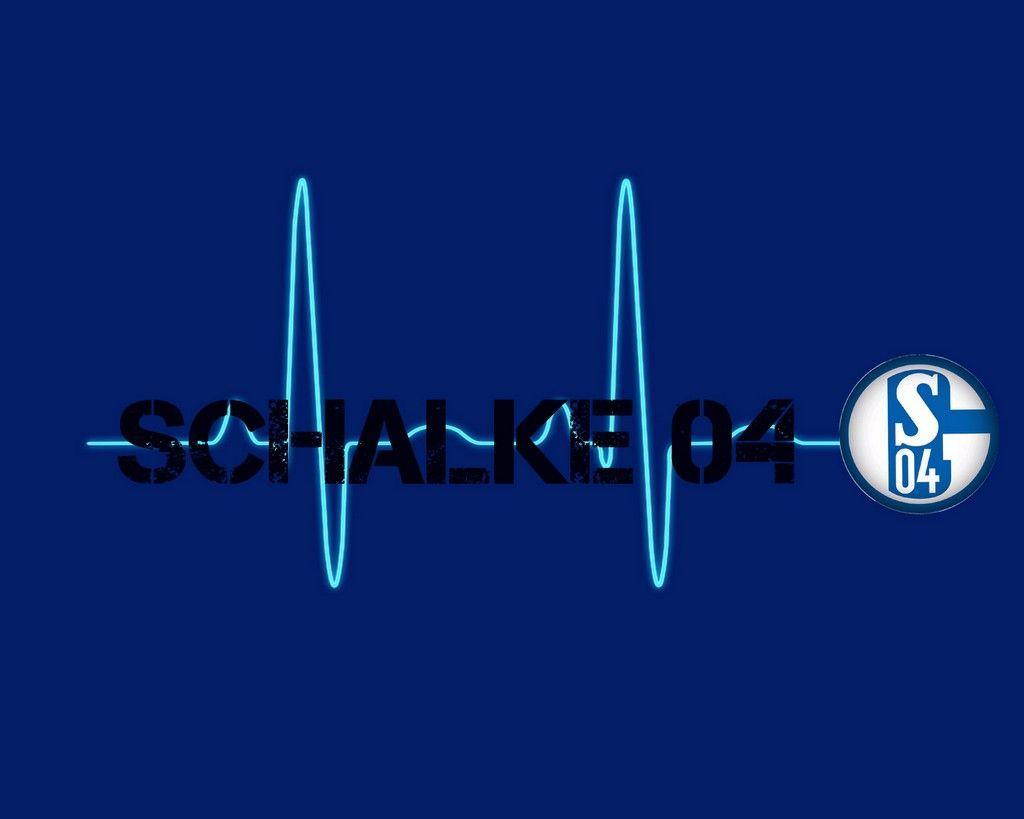 Schalke 04, Herzschlag, EKG-Linie, Logo, Dunkelblau, Hintergrundbild