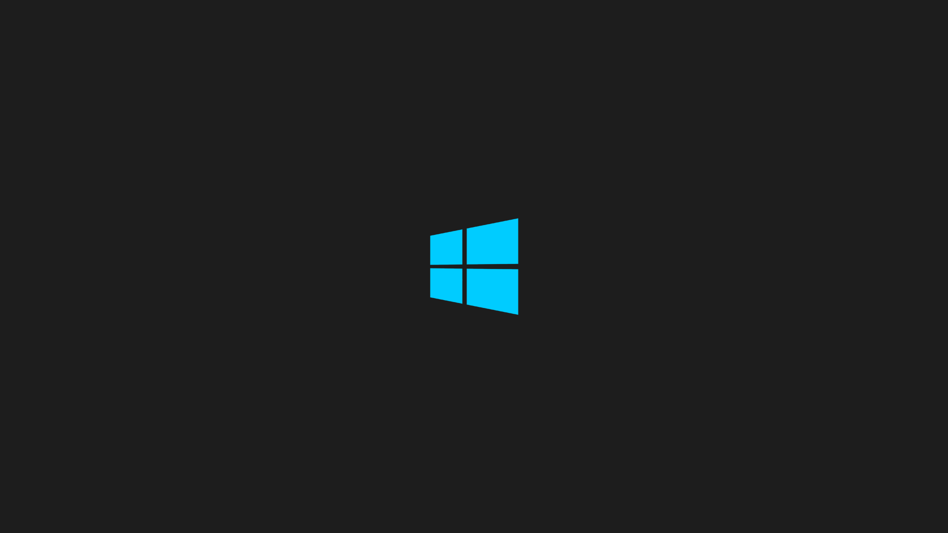 Windows-Logo, Microsoft, Schwarzer Hintergrund, Minimalistisch, Blau, Full HD Wallpaper