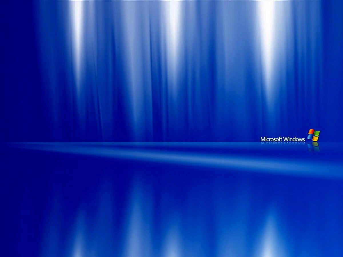 Windows XP, Microsoft, Lichtstreifen, Blau, Abstrakt, Spiegelung, Hintergrundbild fürs iPad